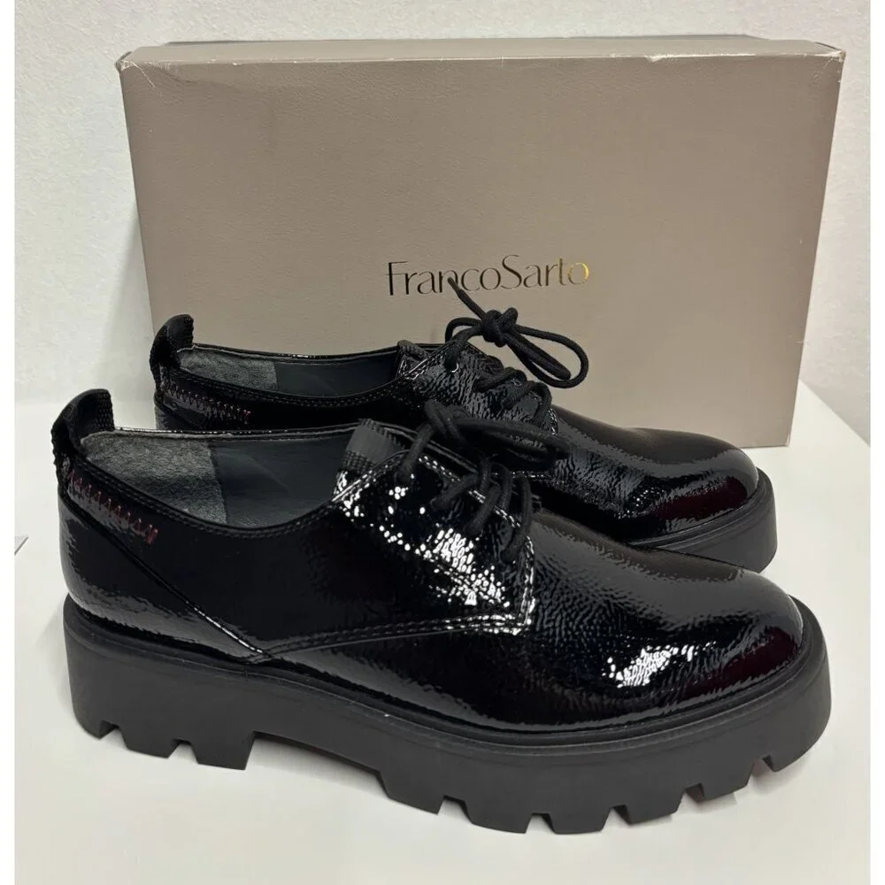 FRANCO SARTO / L-Balinlaced / Black Patent / Leather / Lug / Sole / Oxford